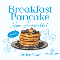 Breakfast Blueberry Pancake Instagram Post