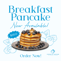 Breakfast Blueberry Pancake Instagram Post Image Preview