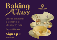 Pastry Baking Class Postcard