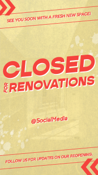 Generic Closed for Renovations Instagram Story