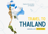 Explore Thailand Postcard Design