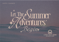 Nostalgia Summer Vacation Postcard Design