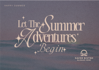 Nostalgia Summer Vacation Postcard
