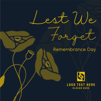 Remembrance Flowers Linkedin Post