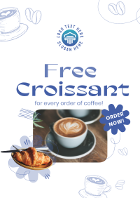 Croissant Coffee Promo Poster