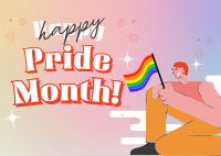 Modern Pride Month Celebration Postcard