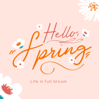 Hello Spring Greeting Linkedin Post