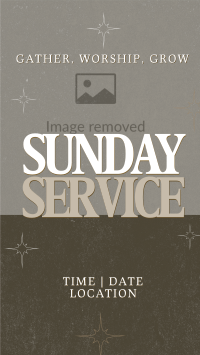 Calm Sunday Church Service Instagram Reel Design