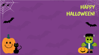 Halloween Party Zoom Background example 1