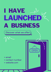 Minimalist Business Launch Poster