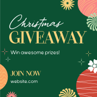 Abstract Christmas Giveaway Instagram Post