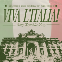 Vintage Italian Republic Day Linkedin Post