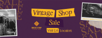 Retro Vintage Shop Sale Facebook Cover Image Preview