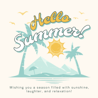 Vintage Summer Greeting Instagram Post