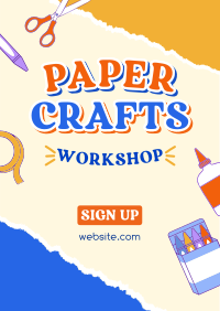 Kids Paper Crafts Flyer