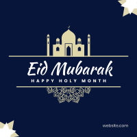 Eid Mubarak Mosque Instagram Post Design