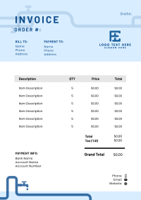 Pipes Pattern Invoice Design