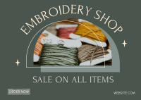 Embroidery Materials Postcard