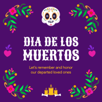 Floral Dia De Los Muertos Instagram Post