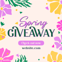 Spring Giveaway Flowers Instagram Post Design
