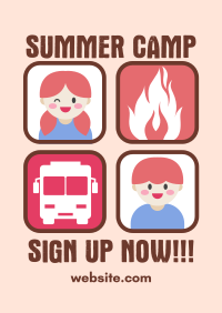 Summer Camp Registration Poster