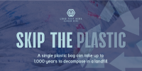 Sustainable Zero Waste Plastic Twitter Post Design