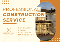 Modern Construction Service Postcard