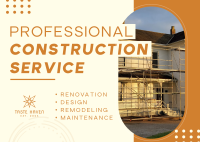 Modern Construction Service Postcard Image Preview