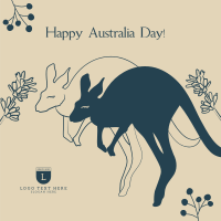 Australia Day Kangaroo Instagram Post