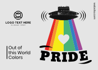 UFO Pride Postcard Design