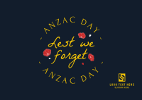 Anzac Day Emblem Postcard