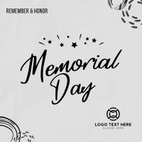 Memorial Day Doodle Linkedin Post Design