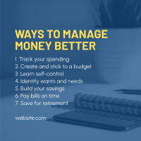 Ways to Manage Money Linkedin Post