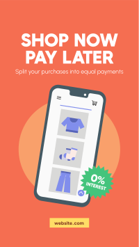 Shop and Pay Later Instagram Story