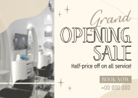 Salon Opening Discounts Postcard
