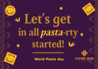 World Pasta Greeting Postcard Image Preview