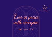 Peace Bible Verse Postcard