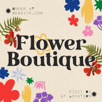 Quirky Florist Service Linkedin Post Design