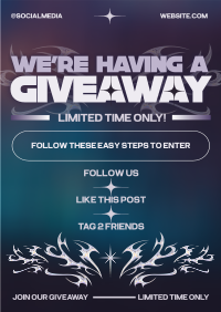 Y2K Giveaway Announcement Poster