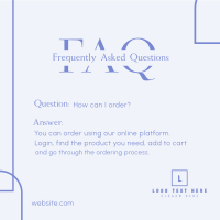 Cornered Lines FAQ Instagram Post Design