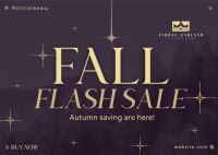 Fall Flash Sale Postcard Image Preview