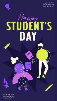 Student Geometric Day Facebook Story