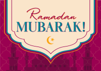 Ramadan Temple Greeting Postcard