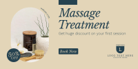 Elegant Massage Promo Twitter Post