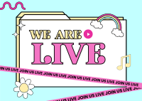 Cute Livestream Postcard Design