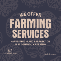 Rustic Farming Services Linkedin Post Design