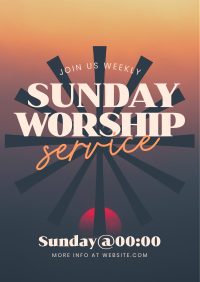 Sunday Worship Flyer Design