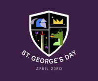 St. George's Day Shield Facebook Post