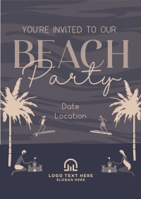 It's a Beachy Party Poster