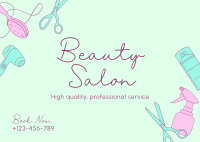 Beauty Salon Services Postcard